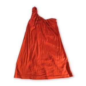 LaRok silky one shoulder mini dress